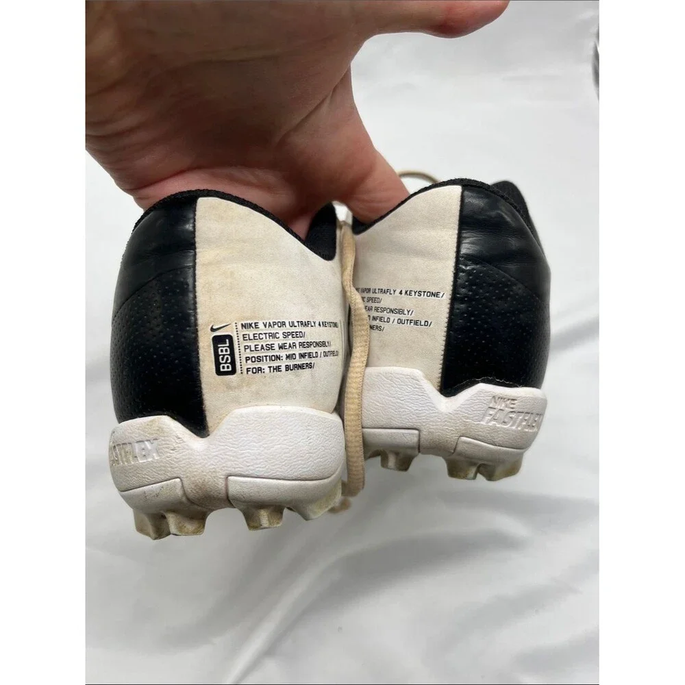 Nike Vapor Ultrafly 4 Keystone Black and White Baseball Cleats
